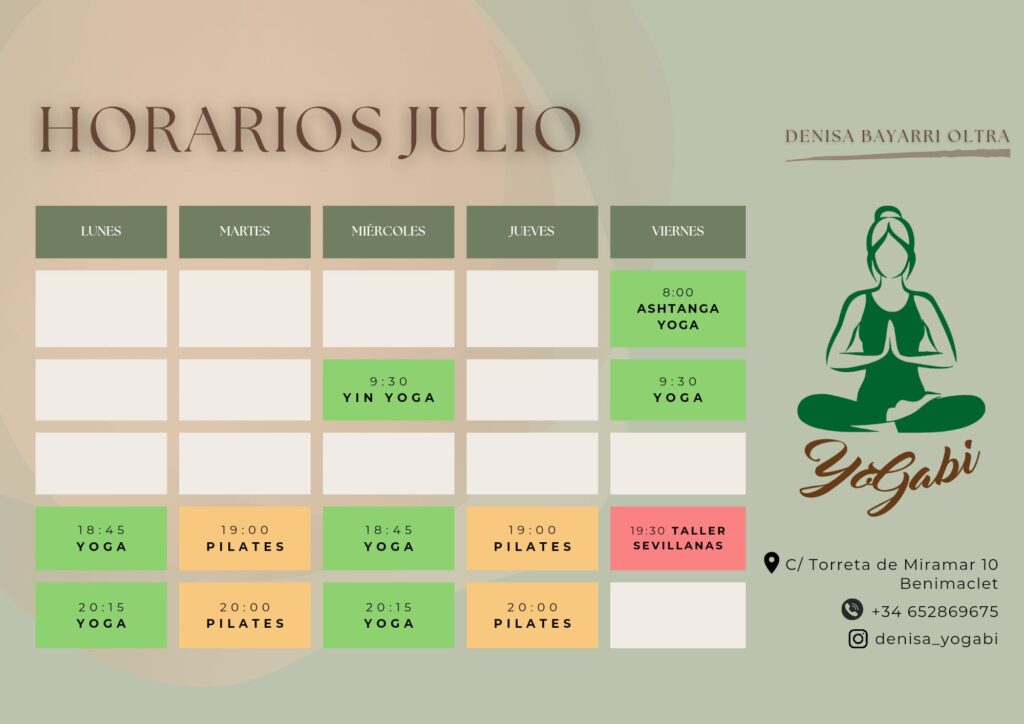 HORARIO JULIO